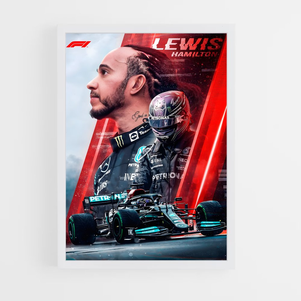 Poster Lewis Hamilton (vue 3)