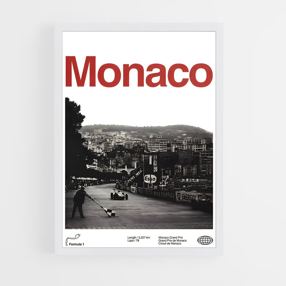 Poster Monaco F1 (vue 3)