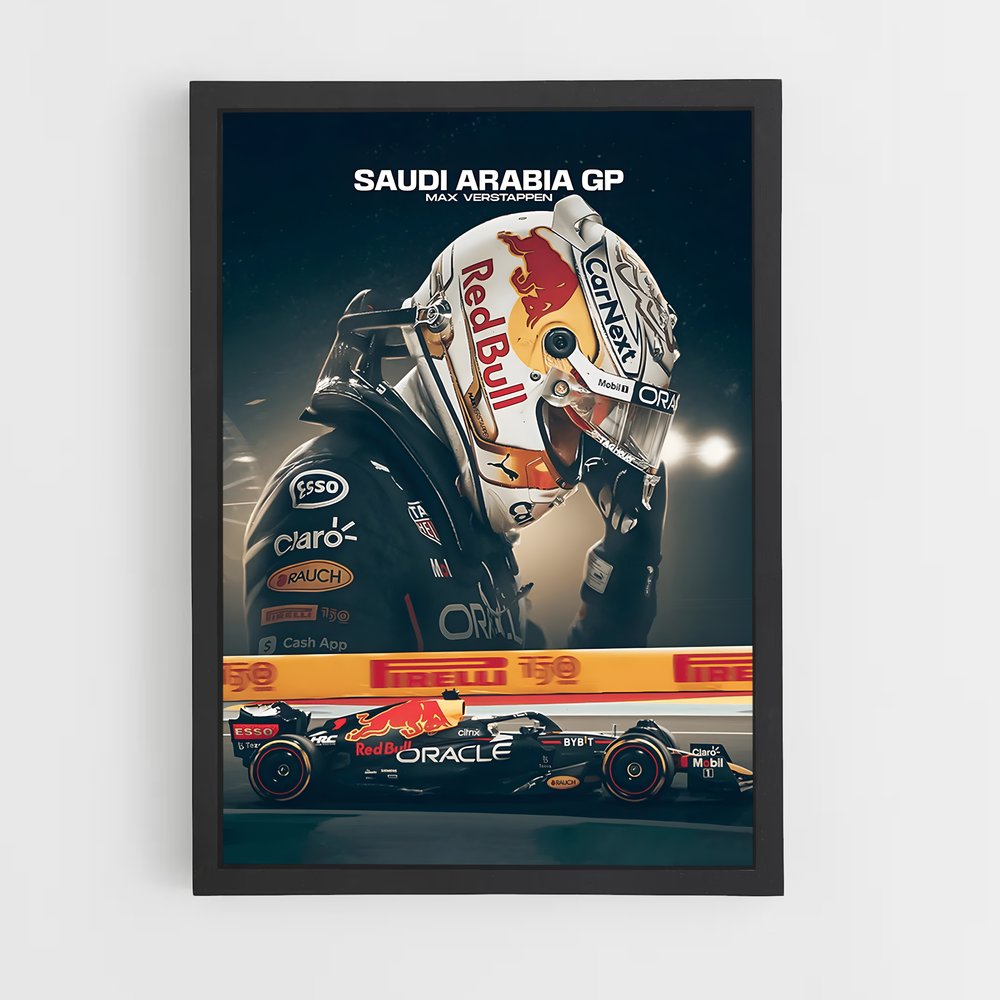 Poster Verstappen GP Arabe (vue 2)