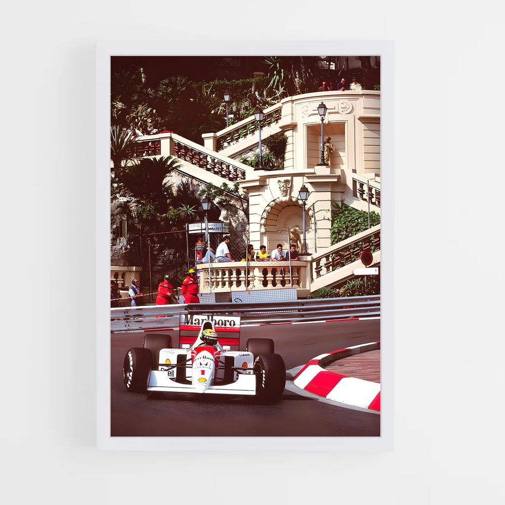 Poster Ayrton Senna Monaco (vue 3)