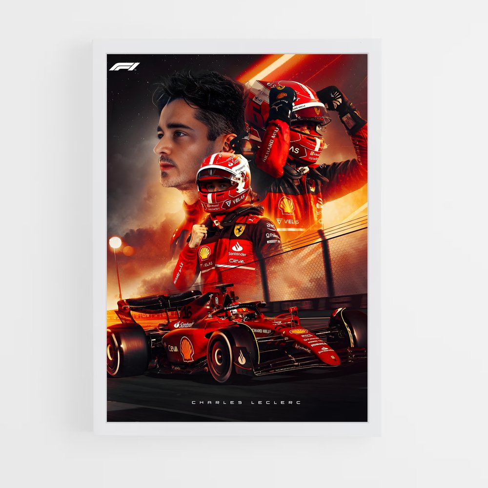 Poster Charles Leclerc F1 (vue 3)