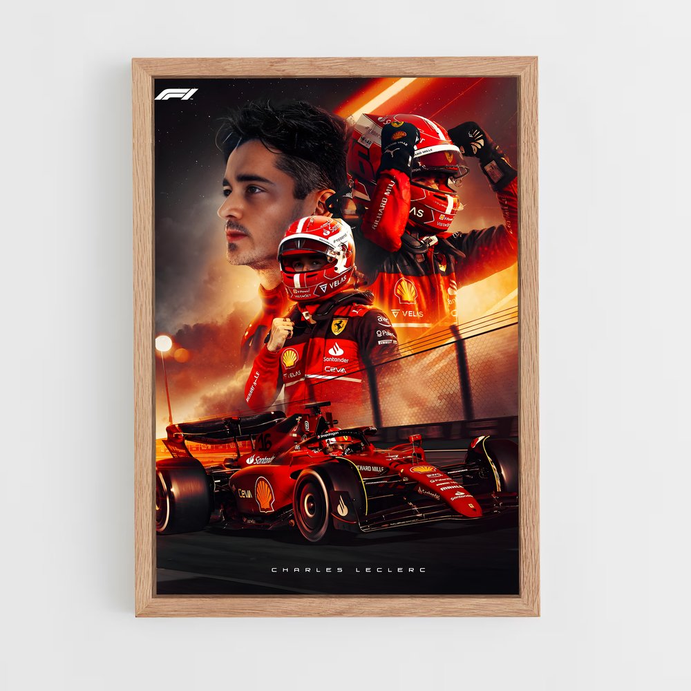 Poster Charles Leclerc F1 (vue 4)