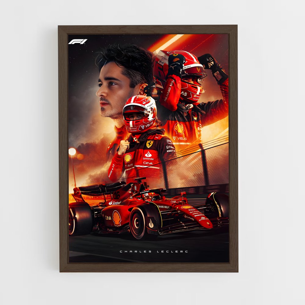 Poster Charles Leclerc F1 (vue 5)