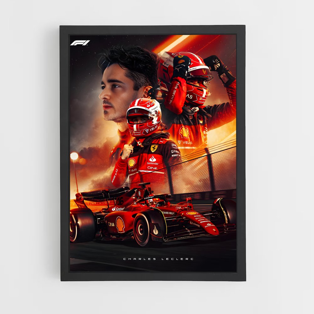 Poster Charles Leclerc F1 (vue 2)