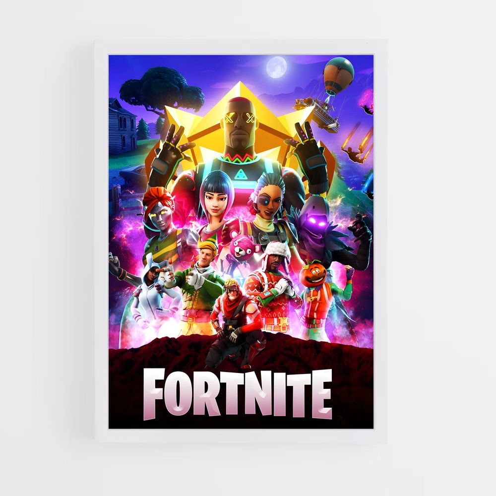 Poster Fortnite Néon (vue 3)