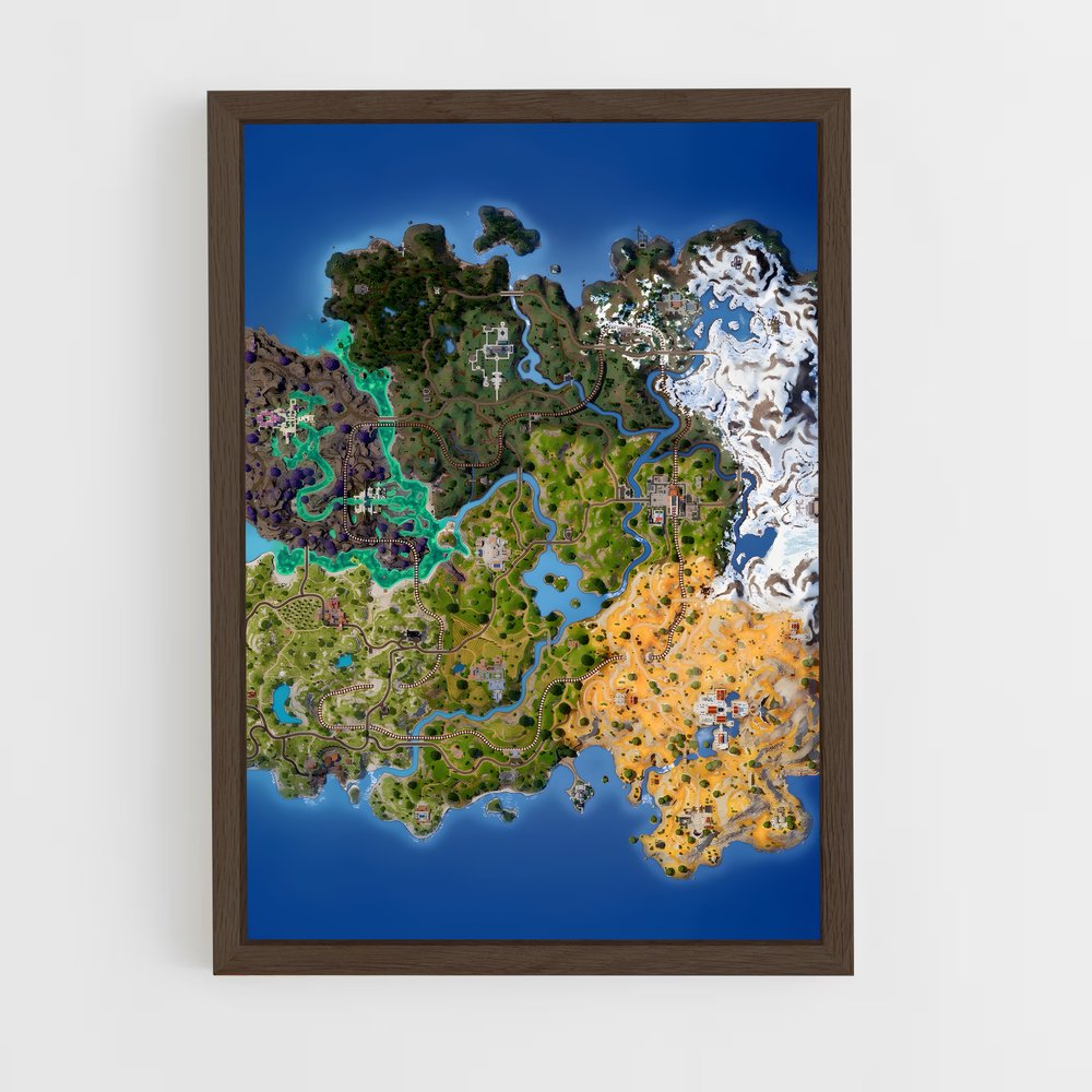 Poster Map Fortnite (vue 5)