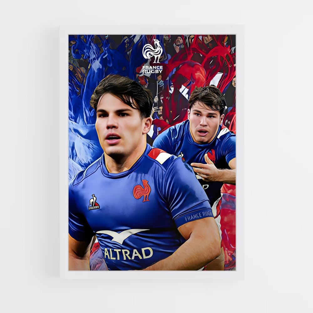 Poster Bleu Rugby Passion (vue 3)