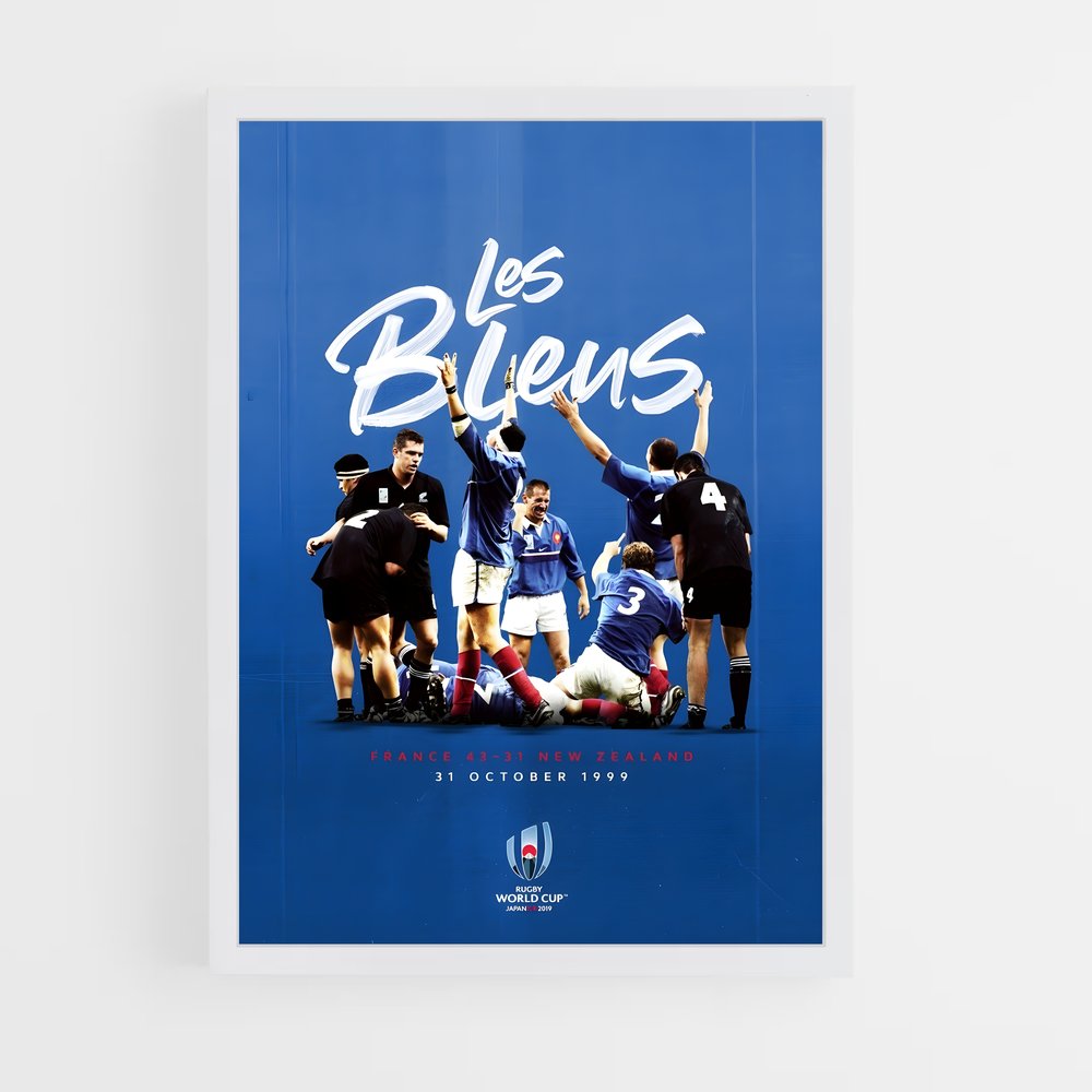 Poster Les Bleus – affiche Rugby (vue 3)