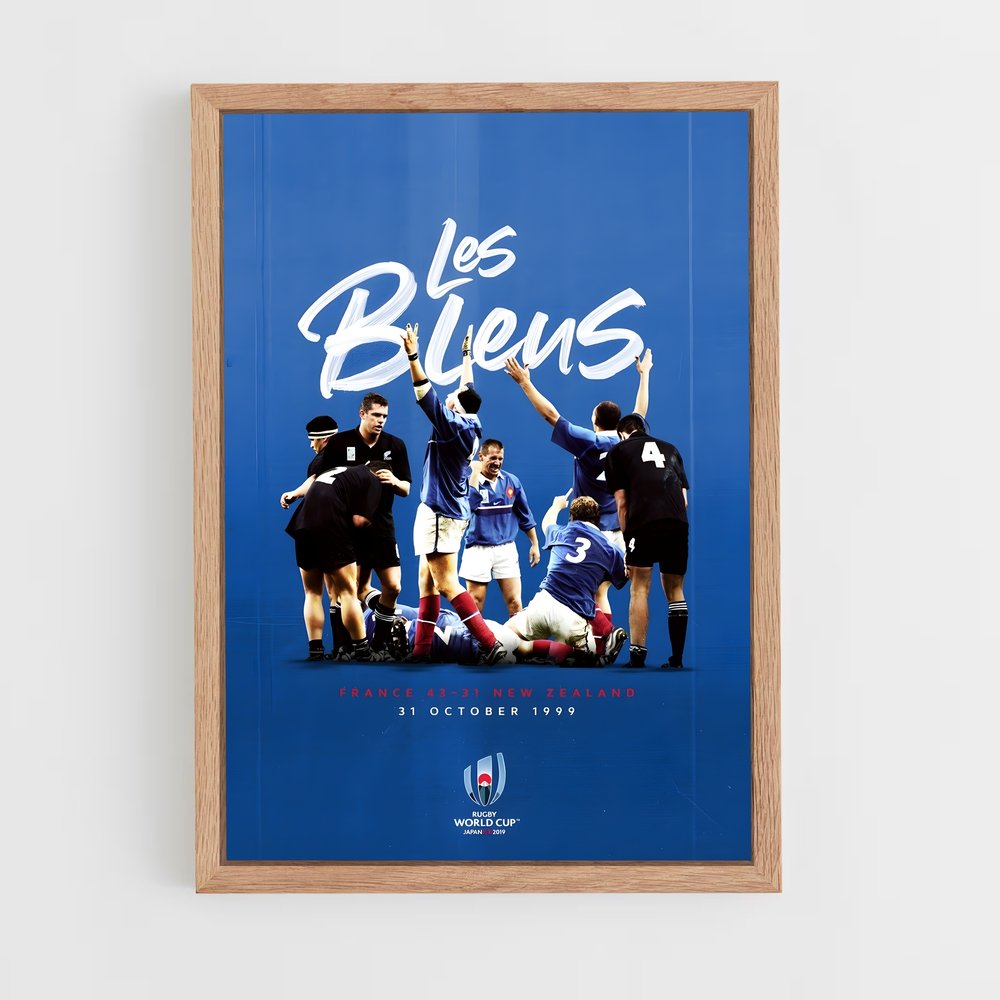 Poster Les Bleus – affiche Rugby (vue 4)