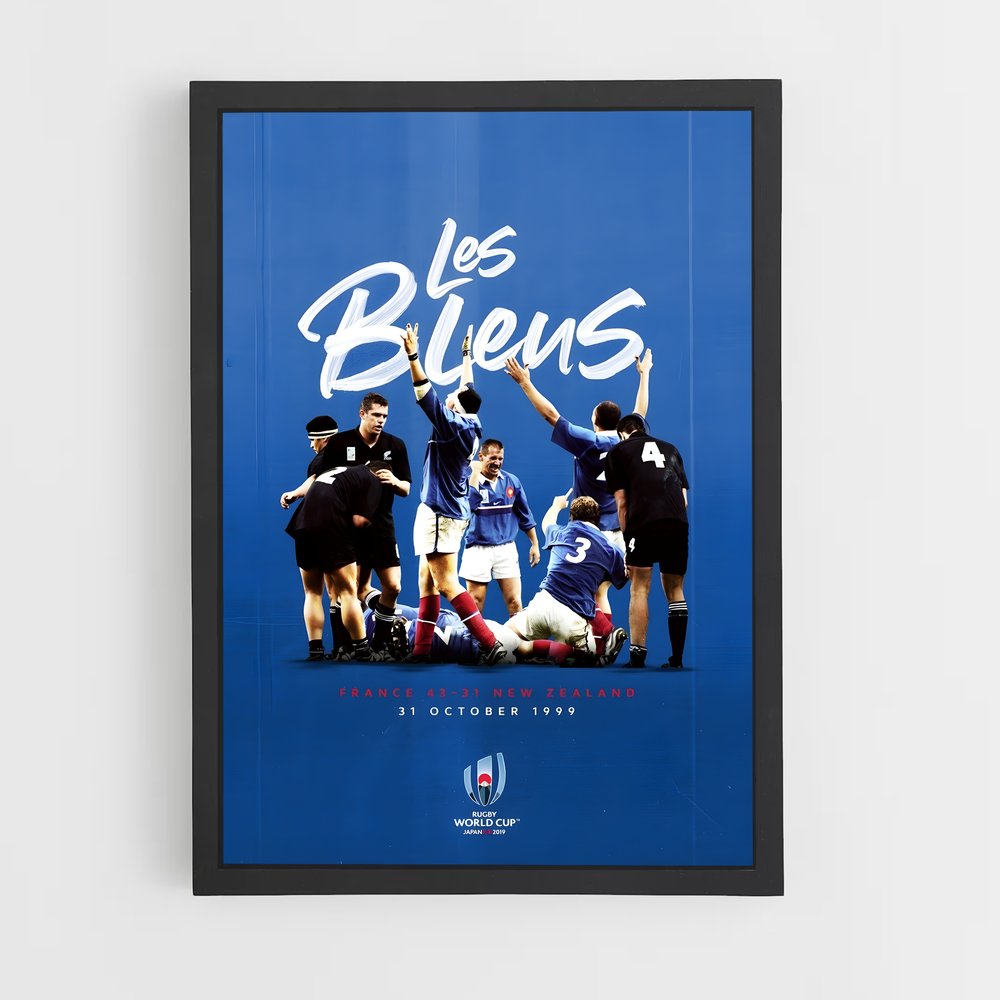 Poster Les Bleus – affiche Rugby (vue 2)