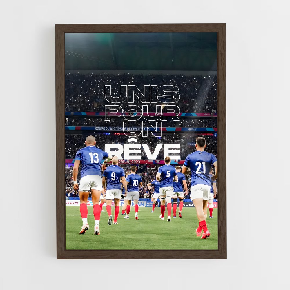 Poster Unis pour un Rêve – affiche Rugby (vue 5)