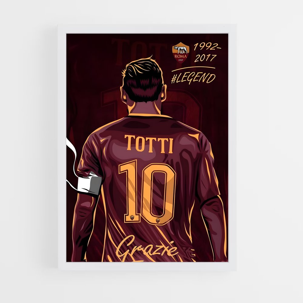 Poster Legend Totti – affiche Football (vue 3)