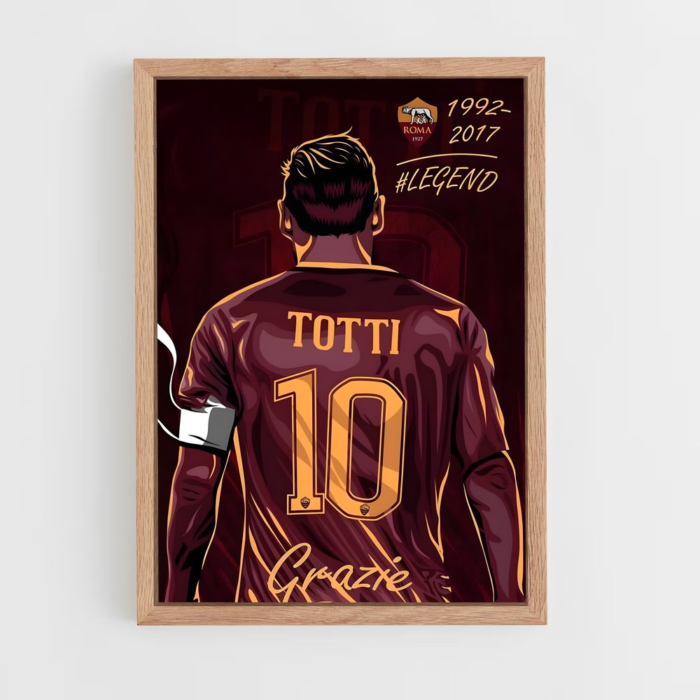 Poster Legend Totti – affiche Football (vue 4)