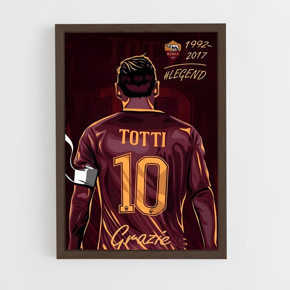 Poster Legend Totti – affiche Football (vue 5)