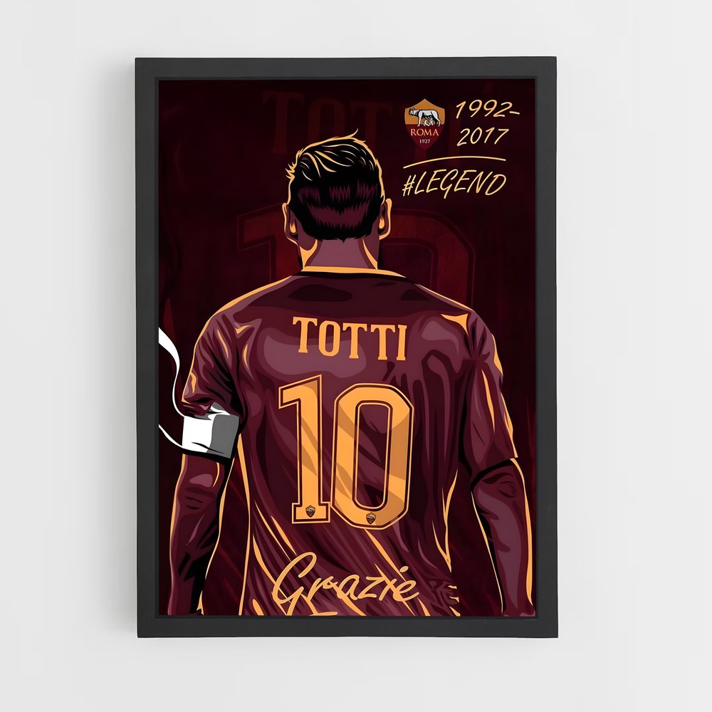 Poster Legend Totti – affiche Football (vue 2)