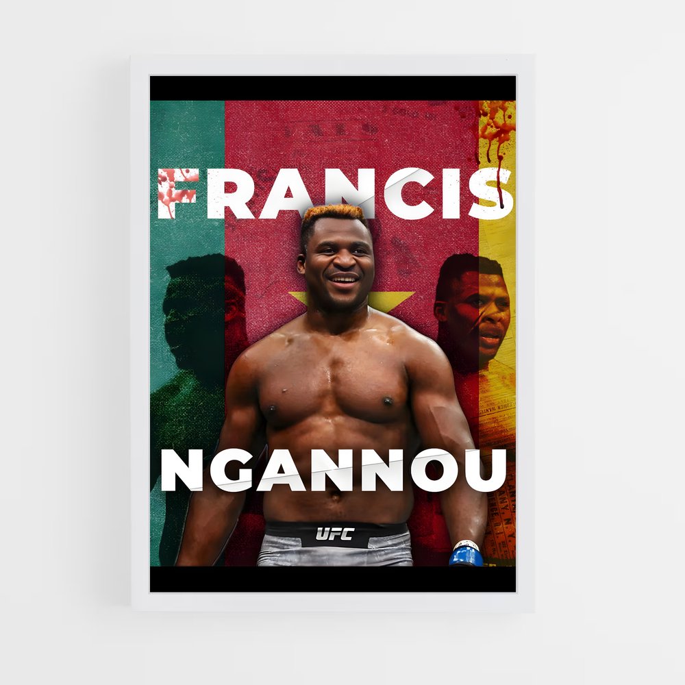 Poster Puissance Ngannou – affiche MMA (vue 3)