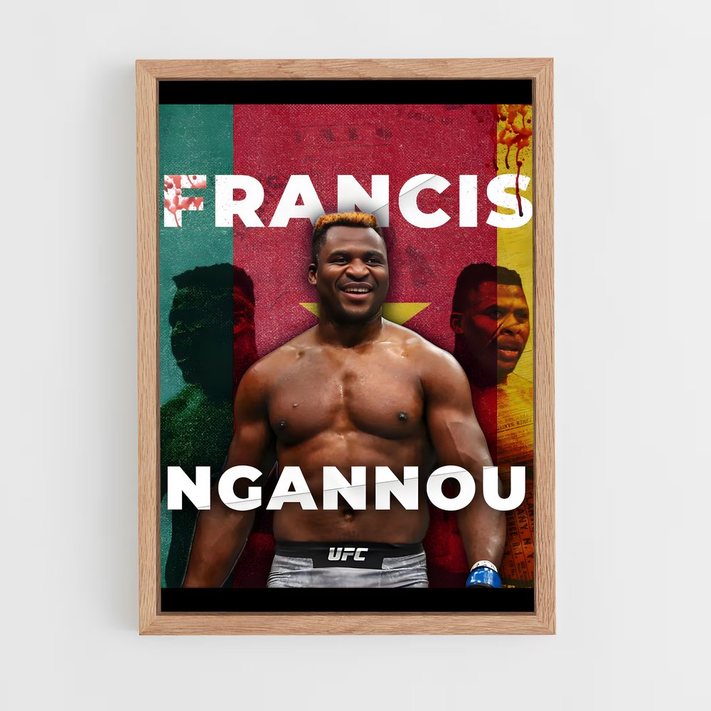 Poster Puissance Ngannou – affiche MMA (vue 4)