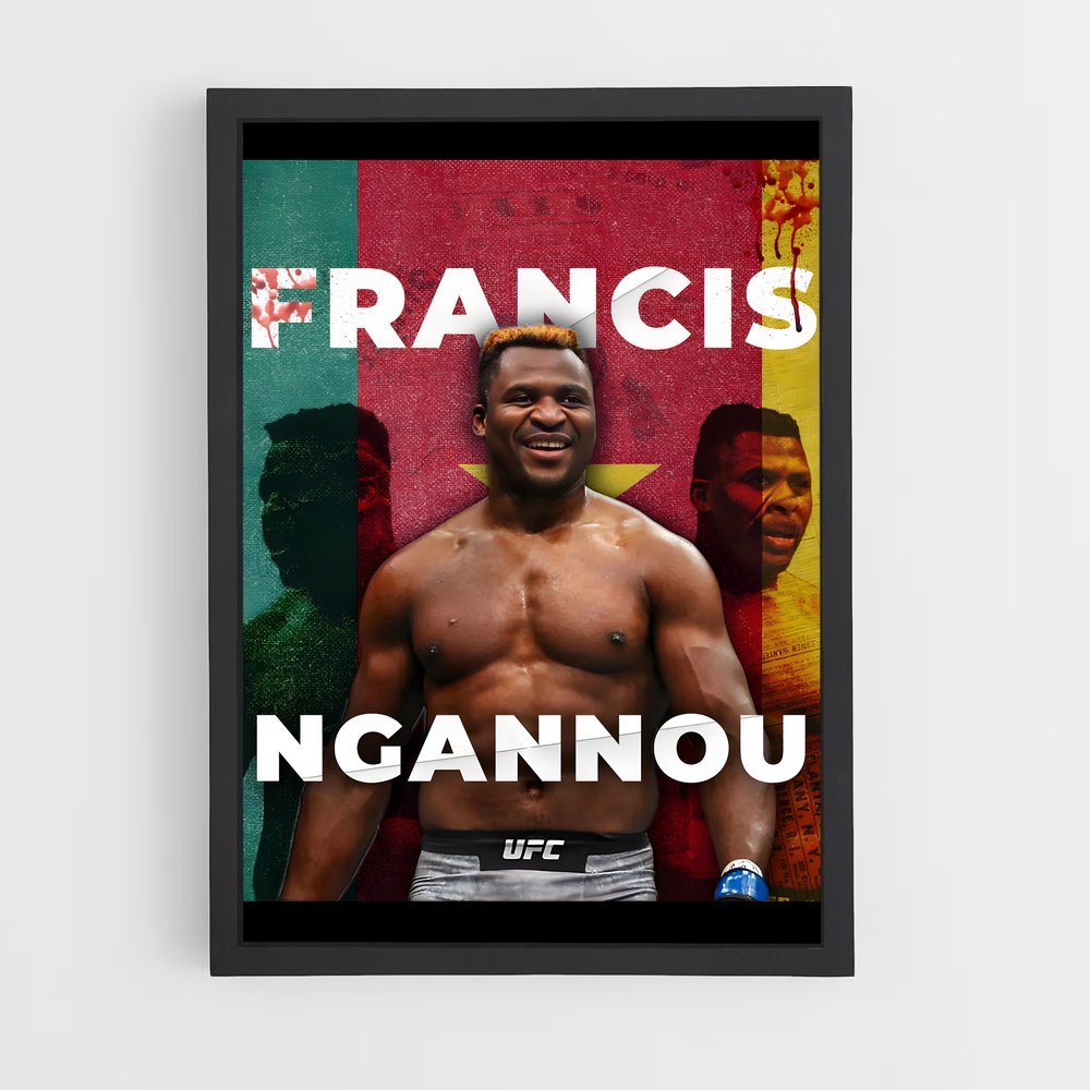 Poster Puissance Ngannou – affiche MMA (vue 2)
