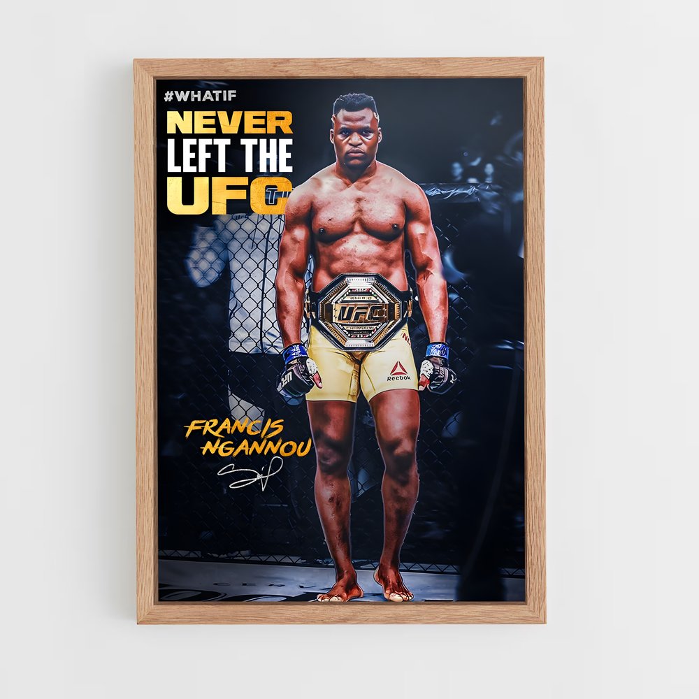 Poster Never Left the UFC – affiche MMA (vue 4)