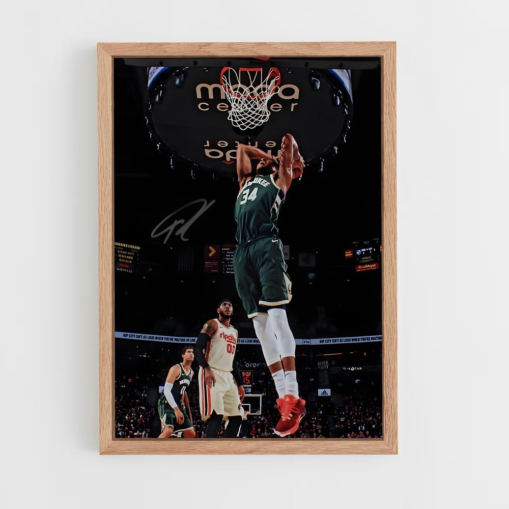 Poster Saut Antetokounmpo – affiche Basketball (vue 4)