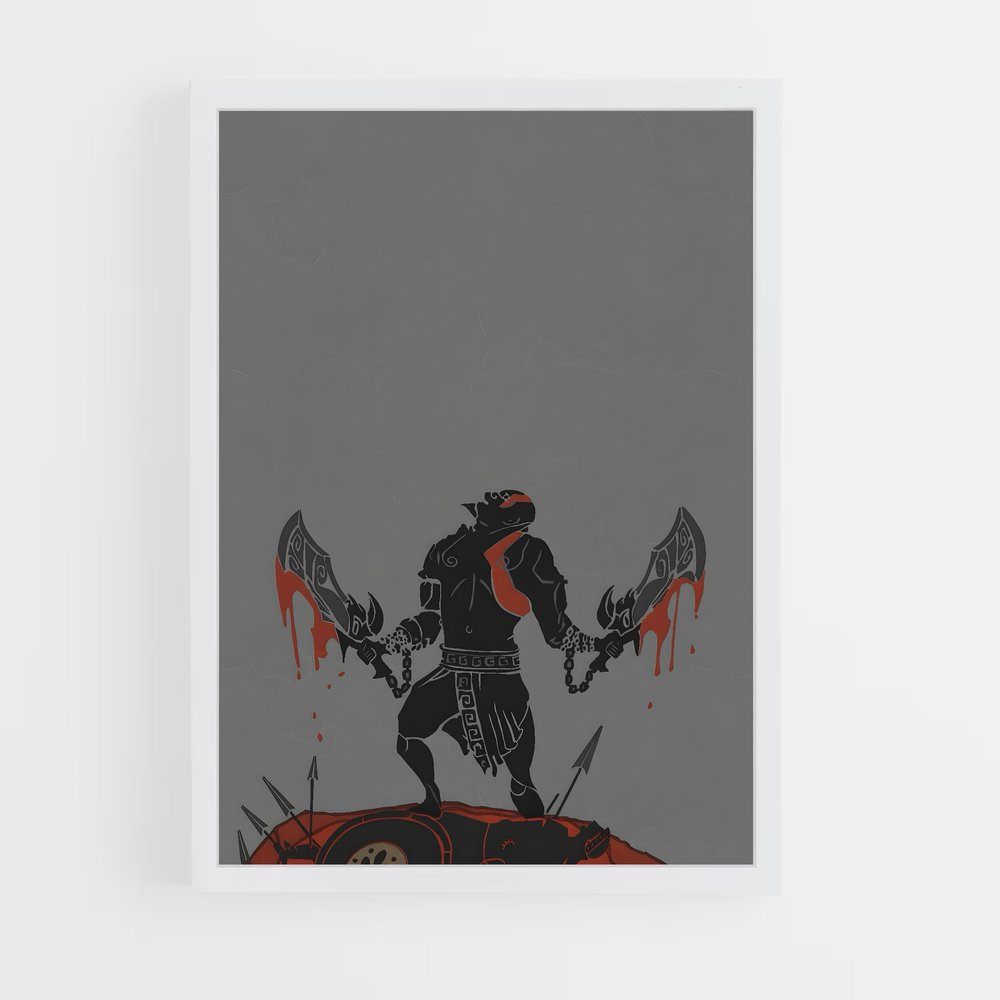 Poster Guerrier Sanguinaire – affiche God of War (vue 3)