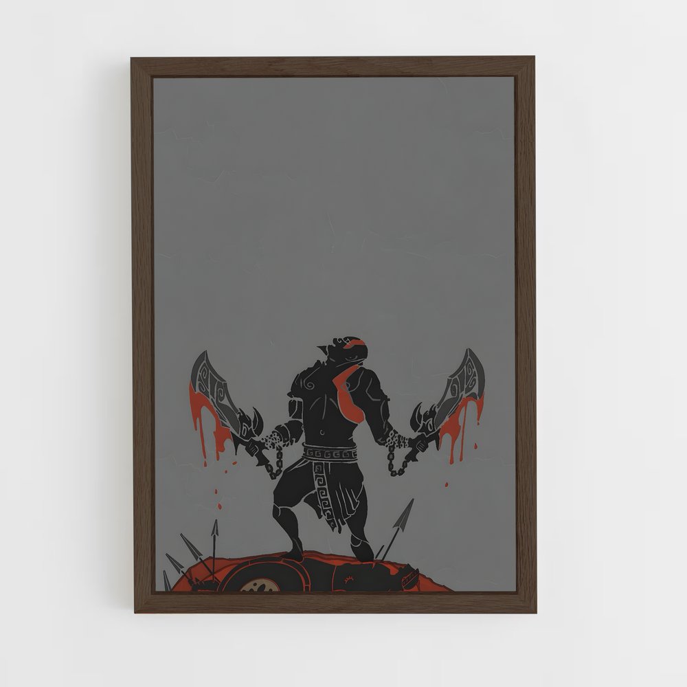 Poster Guerrier Sanguinaire – affiche God of War (vue 5)