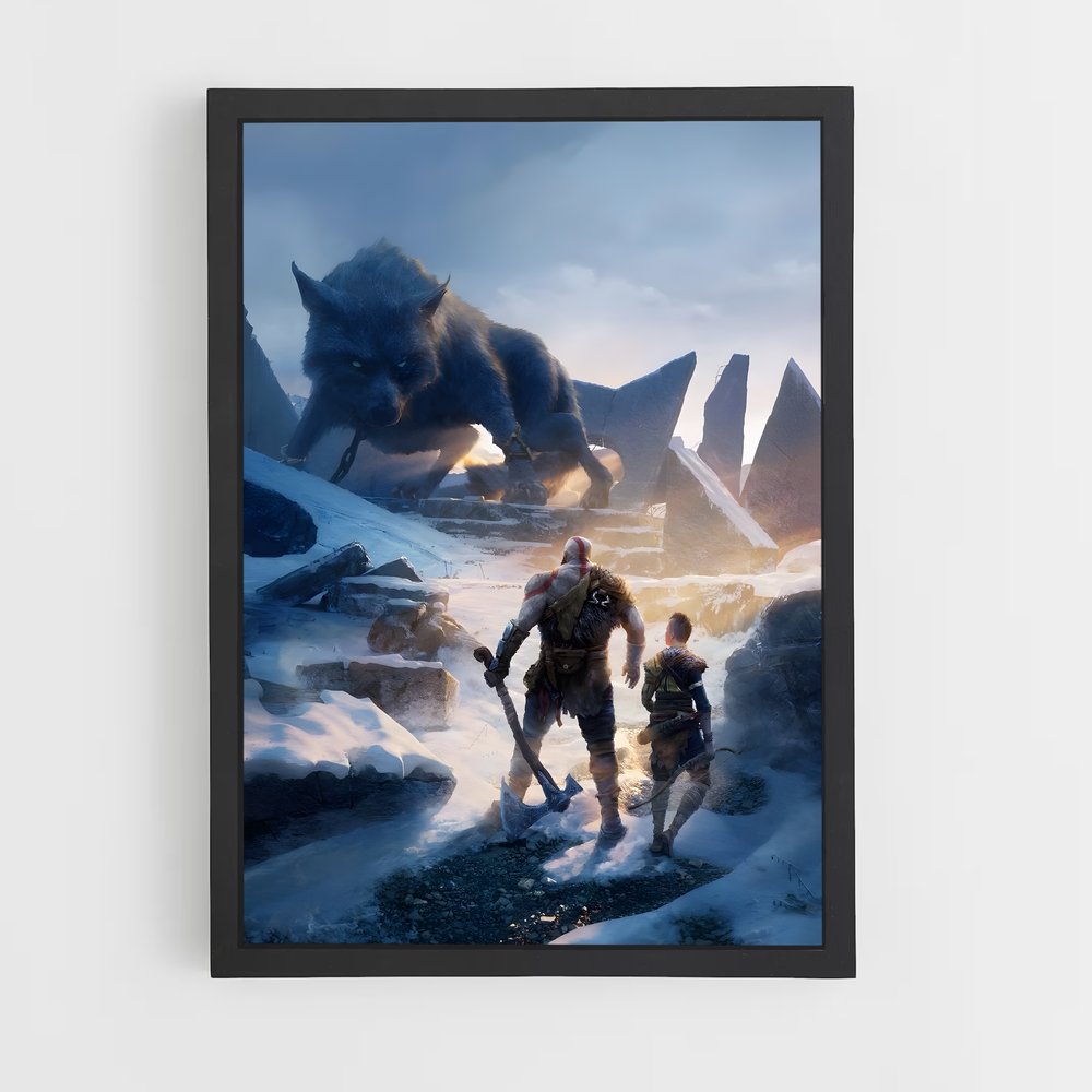 Poster Fureur Nordique – affiche God of War (vue 2)