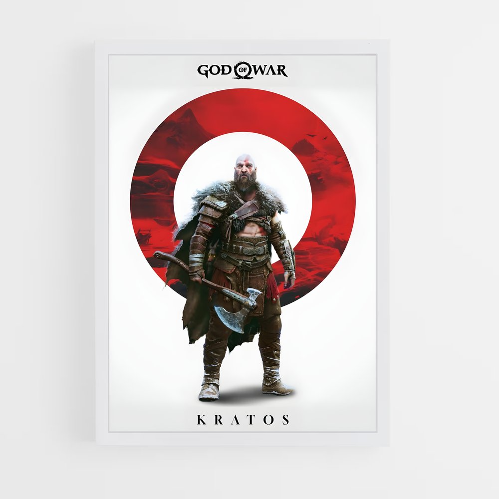 Poster Kratos – affiche God of War (vue 3)