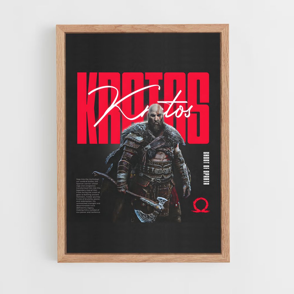 Poster Kratos Légendaire – affiche God of War (vue 4)