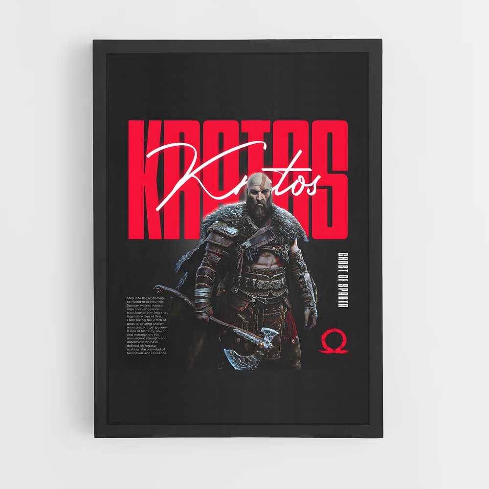 Poster Kratos Légendaire – affiche God of War (vue 2)