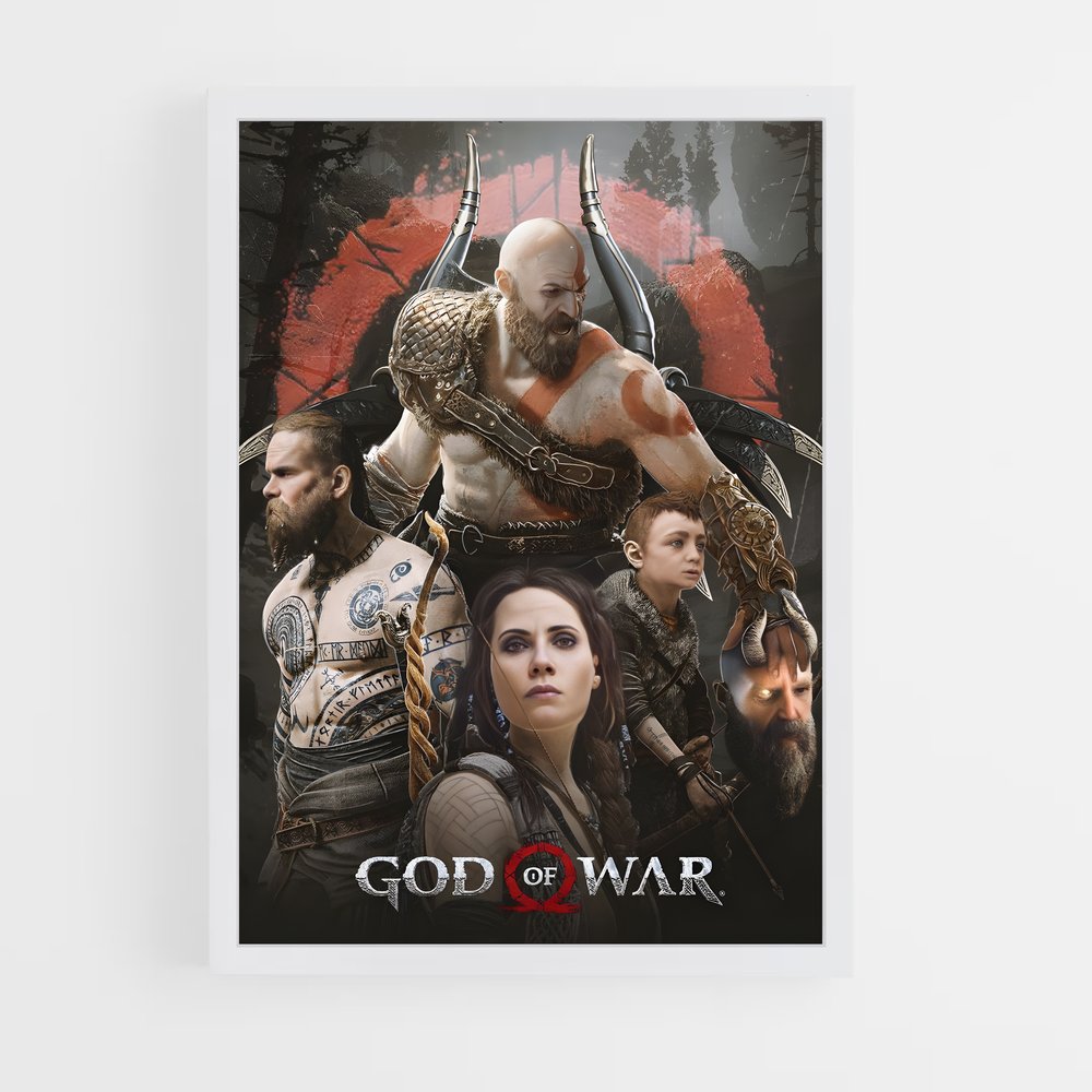 Poster Guerriers Nordiques – affiche God of War (vue 3)