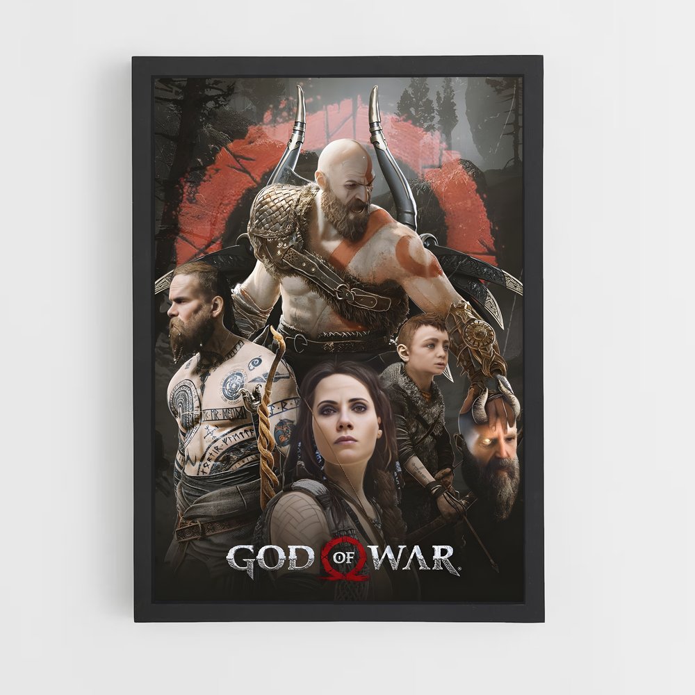 Poster Guerriers Nordiques – affiche God of War (vue 2)