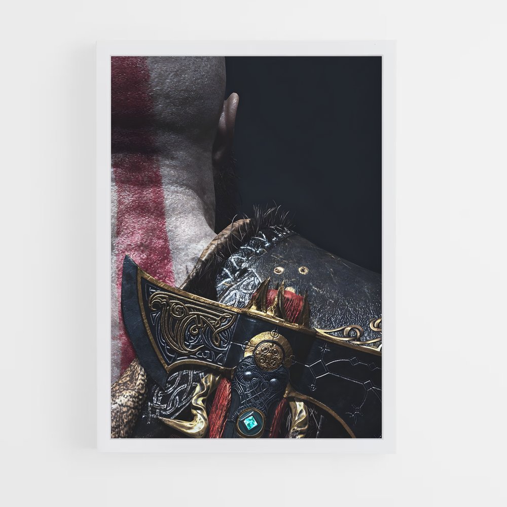 Poster Guerrier Nordique – affiche God of War (vue 3)