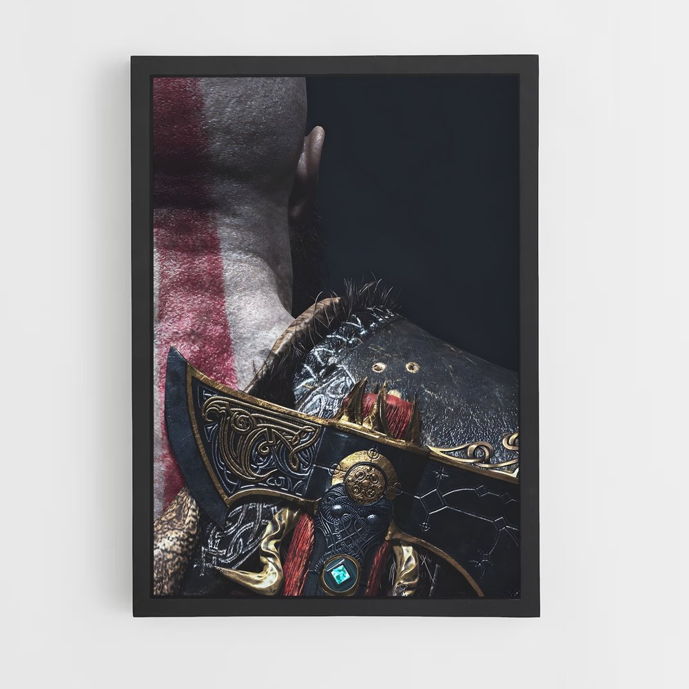 Poster Guerrier Nordique – affiche God of War (vue 2)