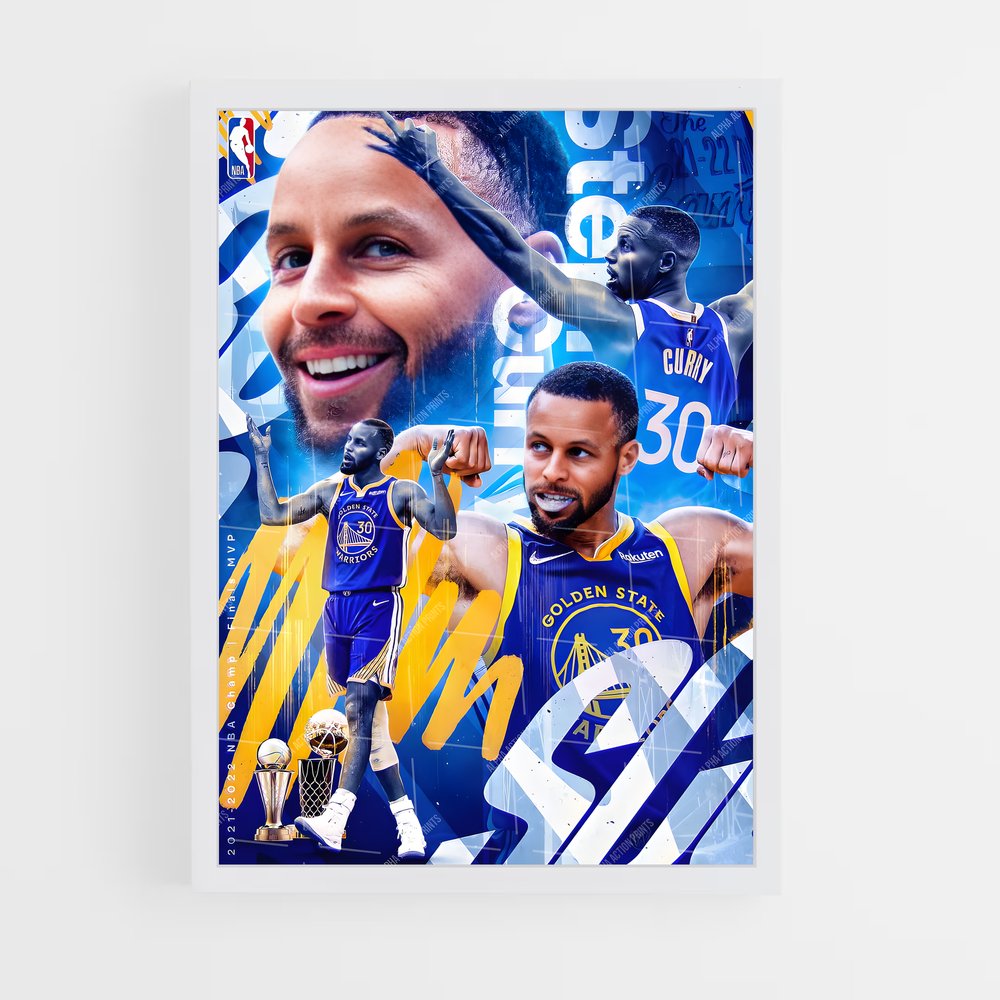 Poster GSW Curry – affiche Basketball (vue 3)