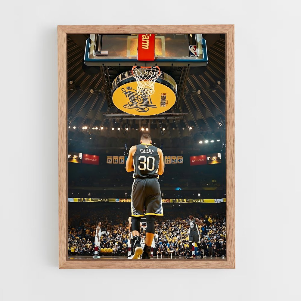 Poster Golden State Warrior Noir – affiche Basketball (vue 4)