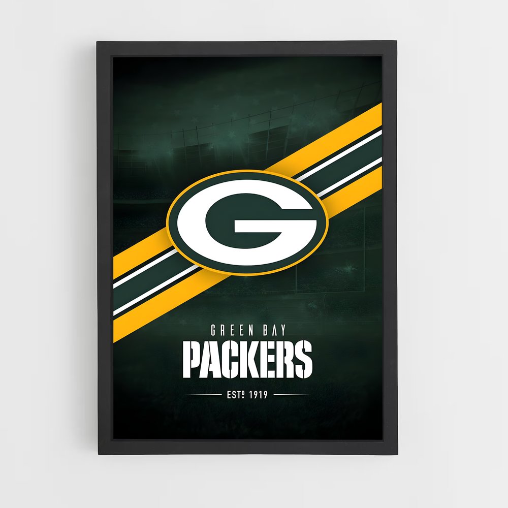 Poster Logo Packers – affiche Football US (vue 2)