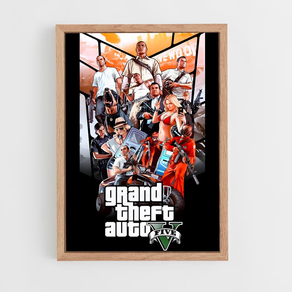 Poster GTA 5 Prime – affiche GTA V (vue 4)