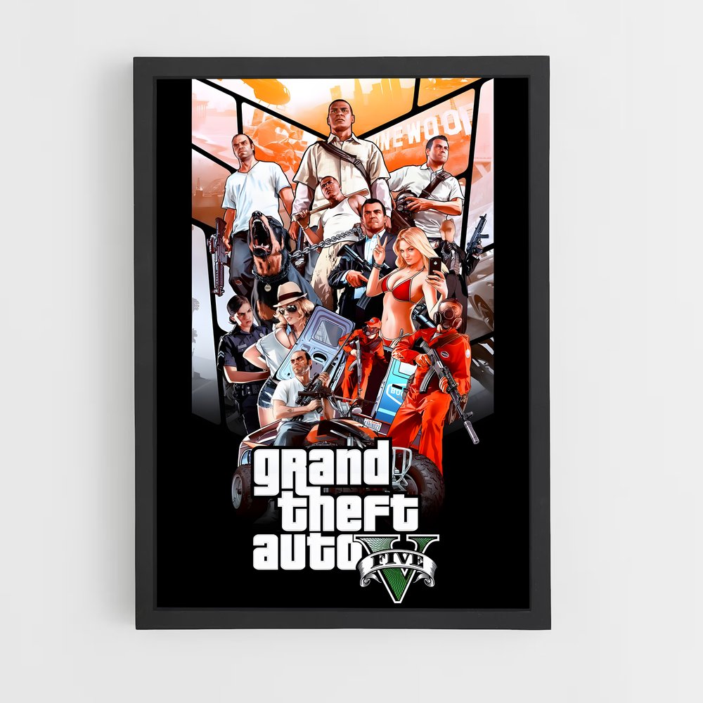 Poster GTA 5 Prime – affiche GTA V (vue 2)