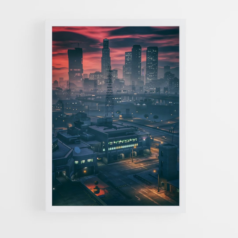 Poster GTA Los Santos – affiche GTA V (vue 3)