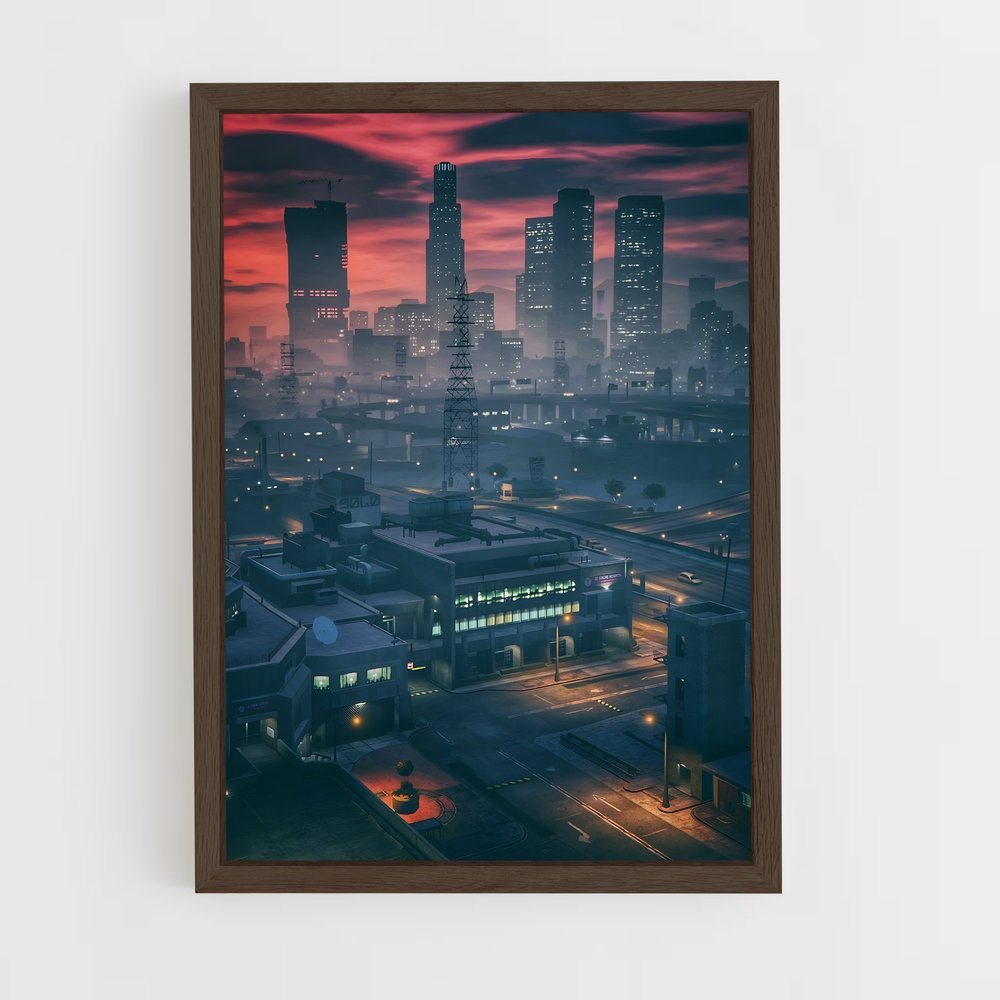 Poster GTA Los Santos – affiche GTA V (vue 5)