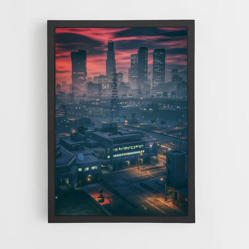Poster GTA Los Santos – affiche GTA V (vue 2)