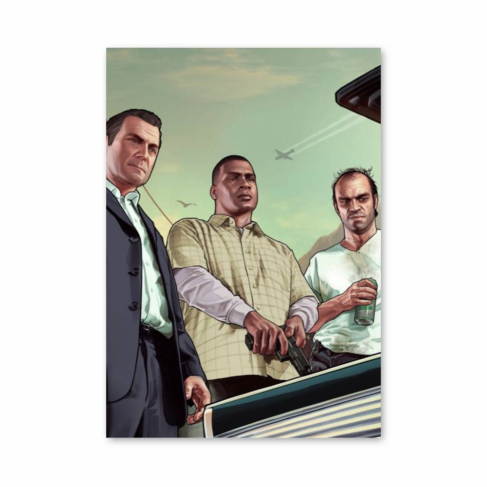Poster Micheal Trevor Franklin – affiche GTA V
