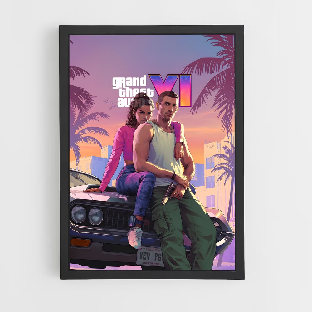 Poster GTA 6 Voiture – affiche GTA V (vue 2)