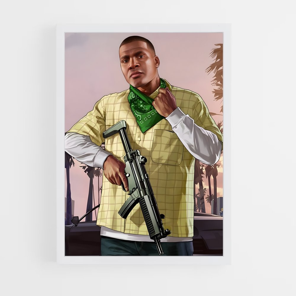 Poster Franklin – affiche GTA V (vue 3)