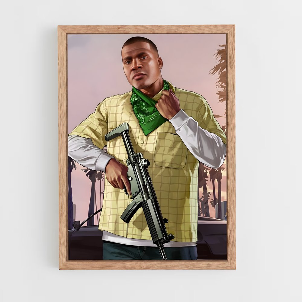 Poster Franklin – affiche GTA V (vue 4)