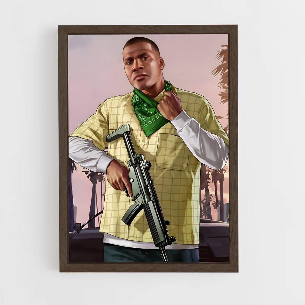 Poster Franklin – affiche GTA V (vue 5)