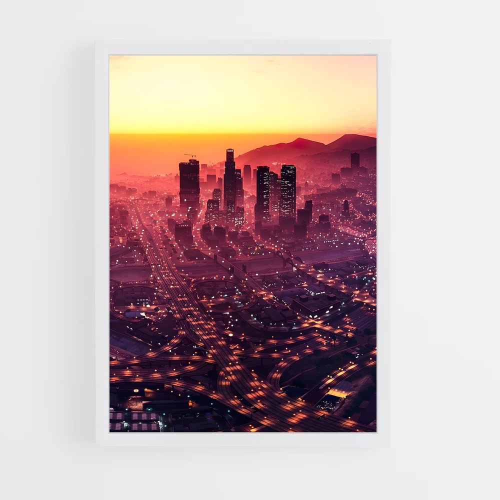 Poster Los Santos – affiche GTA V (vue 3)