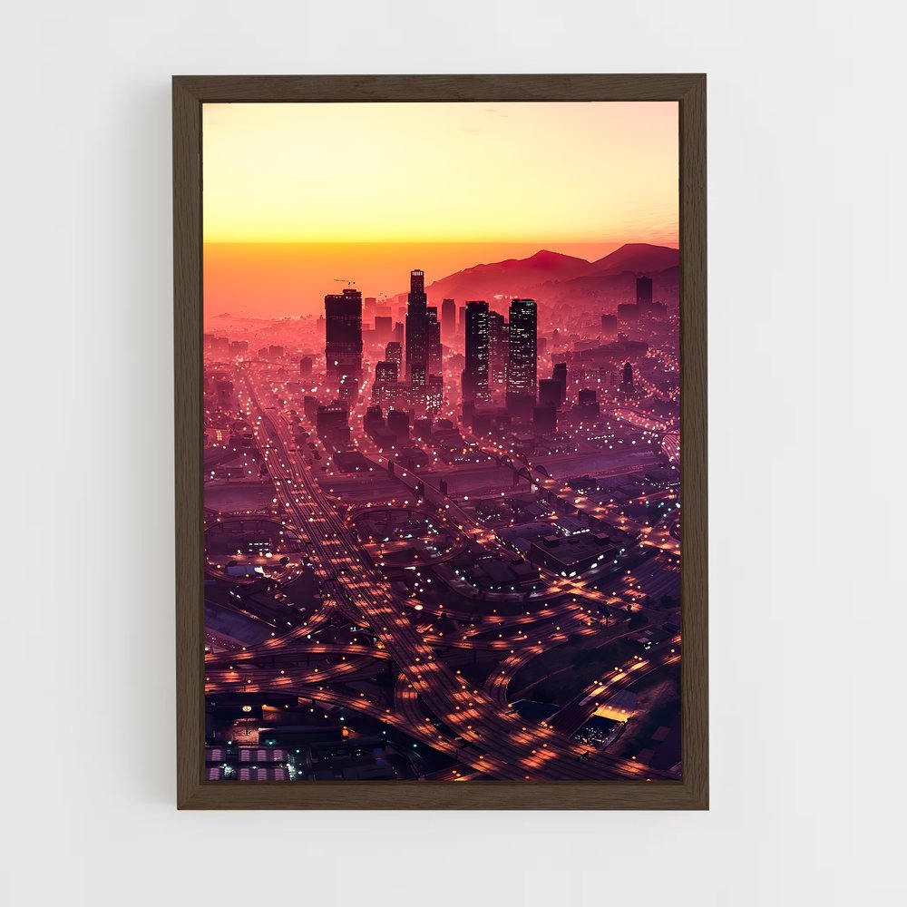 Poster Los Santos – affiche GTA V (vue 5)