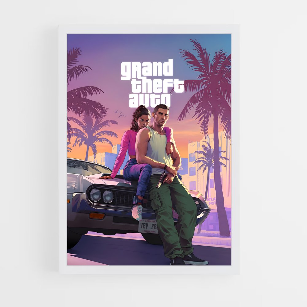 Poster Grand Theft Auto – affiche GTA V (vue 3)